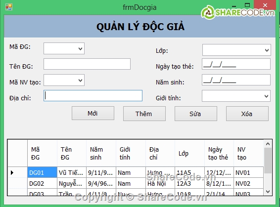 C#,.NET,Visual C#,QL thư viện,quản lý thư viện,Thư viện sách